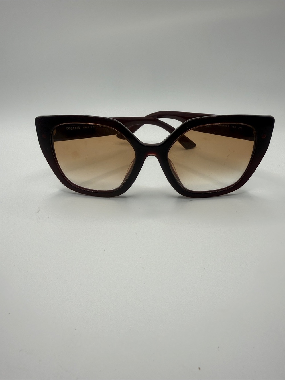 Prada Women's Cat-Eye Sunglasses in Dark Red Brown